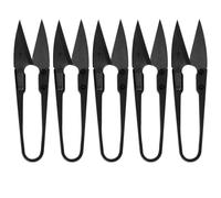 5 Pièces Ciseaux en U de Couture pour Tailleur, Mini | Coupe-fil Pratique et Sûre, Format Compact pour Craft et Thrum, Outil de Coupe, Acier Carbone Noir
