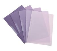 5 Pièces Classeur de Présentation A4 en Plastique Clip Pivotant | Écoles et Bureaux, Protège Pli, Bosse et Déchirure, Fermeture à Glissière Coulissante