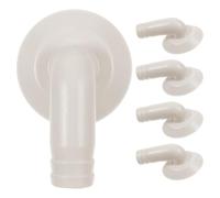 5 Pièces Connecteur Coudé pour Tuyau de Vidange de Climatiseur | Plastique Blanc, Liaison Renforcée sans Fuite ni Éclaboussures, pour Unité Extérieure et Drainpipe