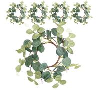 5 Pièces Couronne Suspendue D’Eucalyptus Artificiel Baies