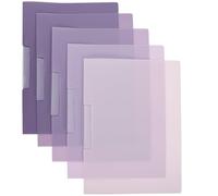 5 Pièces Couverture de Rapport à Clip Pivotant A4 | Capacité 50 Feuilles, Protège Feuilles A4 et Format Lettre, Usage Bureau et Maison, Violet Dégradé