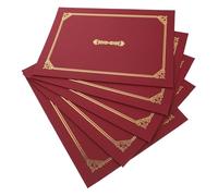 5 Pièces Couvertures de Protection pour Certificats A4 Rouge | Maison et Bureau, Protège Diplômes et Documents Importants, Installation Facile, Style Fashion