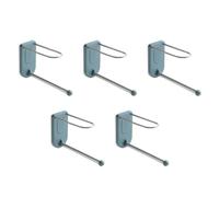5 Pièces Crochet Mural pour Cintre en Acier Inoxydable ABS Bleu sans | Profil Fin, Fixation Murale Discrète, Bords Arrondis Lisses, pour Dressing, Entrée, Laine, Casquettes