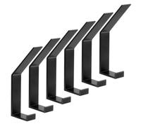 5 Pièces Crochets Muraux Doubles pour Suspendre en Alliage D’aluminium | Fixation Murale Compacte, Structure Métallique Résistante à L’usure, pour Paquet, Brosses de Bain, Placards et Garages
