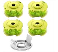 5 pièces de bobines de rechange pour taille-haies Ryobi ONE+ 18V/24V/40V - Modèle mis à jour avec fil de 3,4 m (Ø 2,0 mm) - Incl. 4 bobines + 1 couvercle de protection