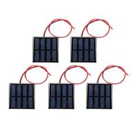 5 pièces de mini module d’alimentation à panneau solaire, petite carte solaire avec câble rouge et noir de 30 cm, panneau solaire en polysilicium 2 V 150 mA pour la fabrication