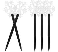 5 pièces Décorations Lumineuses de Noël, Accessoires Solaires Ambiance | Installation sans Câblage, Structure Enfichable Sol, Accent Festif Élégant, ABS et Acrylique, 3 V, 0,05 W, Lampe Non Incluse