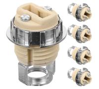 5 Pièces Douille D'ampoule G9 en Céramique avec Support Métallique | Résistance à Chaleur, Remplacement DIY Simple, Installation Sûre, pour LED et Halogène