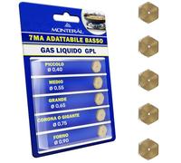 5 Pièces du Kit Injecteur 7MB Methane pour Plaque de Cuisson Gaz et Four a Gaz Buse CNG pour Indesit Garantie de 10 Ans - Monteral