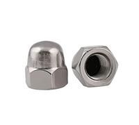 5 pièces écrou borgne hexagonal à filetage fin M10*1.25/M12*1.25mm 304 écrou hexagonal demi-cercle en acier inoxydable