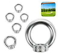 5 Pièces Écrous à Oeil M10, Écrou à Oeil en Acier Inoxydable 304, Bague de Levage, Anneau de Levage pour Accessoires et Raccord de Corde, Résistant à la Corrosion, Haute Résistance