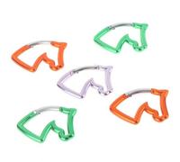 5 Pièces En Plein Air En Aluminium Mousqueton Tactique Boucle Serrure Bagages Cheval Tête En Forme De Porte-Clés Vêtements Bagages Boucle