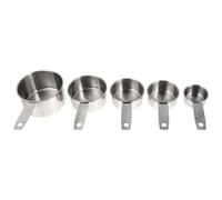 5 Pièces Ensemble Cuillères Doseuses Graduées, Cinq | Surface Lisse, Poignée Trou Suspendre, Rangement Compact, pour Farine, Poudre de Lait et Protéines
