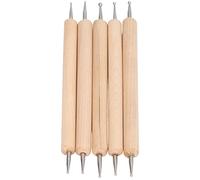 5 Pièces Ensemble de Stylets de Gaufrage à Double Extrémité en Acier Inoxydable Pointe de Bille Traçant le Stylet de Pointage métal à repousser pour la Peinture à la Main Gravure Façonnage