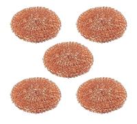 5 Pièces Eponge Cuivre Grattoir Vaisselle Casseroles Anti-Rayures, d'Éponges Réutilisables & Antibactériennes pour Nettoyage Cuisine Efficace & Durable