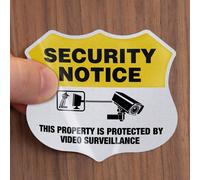 5 pièces Étiquettes d'avertissement de sécurité "Sous surveillance vidéo", 7 cm x 8,3 cm, étiquettes adhésives réfléchissantes paquet de 5,paquet de 10Polychlorures de vinyle