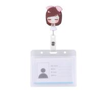 5 Pièces Étui Porte-badge à Enrouleur, Plastique, Waterproof | Lanière Incluse, Fenêtre Frontale Transparente, Protège Carte D'identité, Badge, Accès Facile au Travail Style Aléatoire