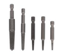5 Pièces Extracteur de Vis Endommagées à Tige Hexagonale | Extraction Antihoraire, Acier Chrome-molybdène, pour Vis Grippées et Machines, Usage Bricolage et Réparation