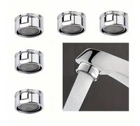 5 pièces Filtre anti-éclaboussures pour robinet avec noyau en mousse et buse de robinet universelle pour accessoires de robinet d'eau froide/chaude Taille UniqueABS