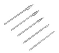 5 Pièces Fraises à Graver en Acier Rapide pour Menuisier, 2 à 6mm | Outils de Sculpture Diy, Coupe Délicate, Forte Dureté, Lot Argenté pour Bois, Usage Artisanal