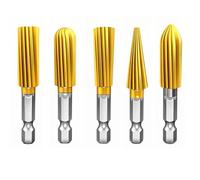 5 pièces fraises rotatives en métal forme cylindrique outil abrasif professionnel opérations résistantes à la poussière fichier rotatif bavure fraise sculpture sur bois râpe ensemble de fichiers