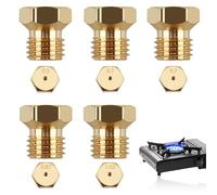 5 Pièces Gicleur Butane pour Brûleur Gaz et Gazinière, 0,5/0,7/0,87/1,02mm | Gicleur Gaz Bouteille en Cuivre, Injecteur Gaz Butane Universel, Conversion Gaz Ville/Butane, Sécurisé et Durable