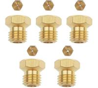5 Pièces Gicleur gaz Butane Universels, Injecteur de Gaz Gicleur Bouteille Kit de Conversion, GPL Bouteille Gicleur Brûleur