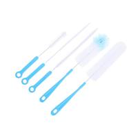5 Pièces Goupillon de Nettoyage à Long Manche Bleu pour Bouteilles | Nettoyage en Profondeur des Taches Tenaces, Pp et Fil D'acier, pour Tasses et Vaisselle