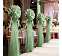 5 pièces Grands nœuds décoratifs, Décoration de chaise pour allée de mariage, Décoration de fête de mariage, Décoration d'anniversaire, Fournitures de cérémonie, Fournitures de mariage, Décoration de 
