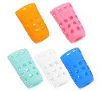 5 Pièces Housse de Protection en Silicone pour Bouteille en Verre, | Motif Ajouré Moderne, Protège le Verre les Éclats, pour Transport Quotidien et Usage Élève