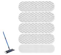 5 pièces housse microfibre pour Vileda H2pro, recharge balai plat lavable | 5 housses microfibre grises avec structure jacquard pour Vileda H2pro, lavables pour nettoyage humide et sec