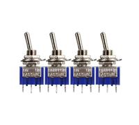 5 pièces interrupteur à bascule MTS, 3/6 broches 2/3 positions verrouillage ON-ON ON-OFF-ON, interrupteur d'alimentation 6A 125V 3A 250V for voiture et bricolage électronique(Waterproof cap)