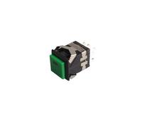 5 pièces KD2-22 Interrupteur à Bouton-poussoir carré à 8 Broches avec Indicateur LED, 3 A/250 V 6 A/125 V Interrupteur à Bouton-poussoir carré à réarmement automatique sans verrouillage (Green+Black)