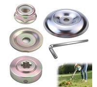 5 Pièces Kit Écrou Tête Débroussailleuse pour Débroussailleuse | Accessoires Débroussailleuse avec Écrou Lame M10LH, Plaque, Capot, Clé L, Pièces Détachées, Tondeuse à Gazon et Jardin