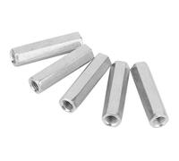5 pièces Manchon M8 50mm, M8 Long Rod Écrou Hex Hexagonal, Entretoise Filetée M8 en Acier au Carbone, MANCHON FILETÉ M8, Manchon de