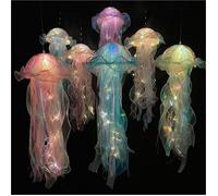5 Pièces Méduse Veilleuse Portable Fleur Lampe Suspendue Méduse Lumières pour Chambre à Coucher Chambre Atmosphère Décoration Lampe