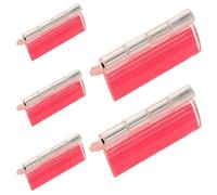 5 Pièces Mini Charnière Adhésive Transparente en Acier Inoxydable | Acrylique et Acier Inoxydable, Pliage de Pages et Usage Pratique, Visibilité Claire, Lot Discret