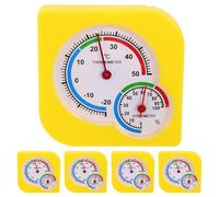 5 Pièces Mini Thermomètre Hygromètre Analogique | Lecture à Aiguille, Double Échelle Claire, Structure Mécanique Compacte, Pose Table Suspendre Murale