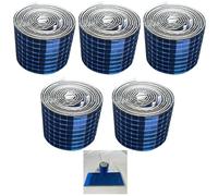 5 pièces Miroirs Auto-Adhésifs Carreaux de Mosaïque,mosaïque miroir en forme de Carré,Autocollant Mural Miroir en Verre,pour DIY Disco Party DIY Decor (Bleu)