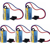 5 pièces Mitsubishi A6BAT ER17330V batterie PLC taille 2 / 3A 3,6V Li-Ion batterie avec connecteur