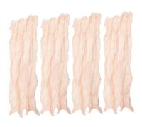 5 Pièces Nappe de Table Beige en Polyester Résistante pour Fêtes et | Chemin Réutilisable à Découper, Léger Brillant, Décoration Élégante pour Buffet, Console D’entrée, Traiteur et Présentoirs