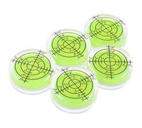 5 Pièces Niveau à Bulle de Poche, Plastique Vert Clair | Outil Rond de Remplacement, pour Aligner des Objets et Projets de Menuiserie, Format Compact