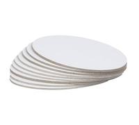5 Pièces Panneau de Coton Blanc Ovale, pour Artistes | Huiles, Acryliques et Tempera, Intérieur ou Extérieur, en Carton Papier, Facile à Ranger