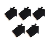 5 Pièces Panneau Tableau Noir Forme Maison Étiquettes Alimentaires | Surface Lisse Grain , Léger et Portable, pour Buffet, Café, Affichage Menu et Organisateurs