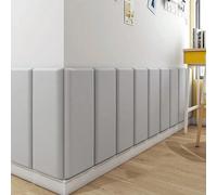 5 pièces Panneaux muraux 3D minimalistes nordiques - Bordure de protection douce pour tête de lit et tatami, autocollants muraux en mousse de décoration, couleur unie lavable, amovible et réutilisable