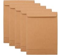 5 Pièces Paquet de Rangement en Papier Kraft A4 Bande Adhésive | Stockage et Transport de Dossiers, Emballage de Chemises, Usage Longue Durée, Bijoux et Vêtements