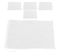 5 Pièces Paquet Filtrant Réutilisable en Nylon 80 Mesh avec Cordon | Tissu Fin Blanc, Fermeture Éclair Pratique, Filtration du Jus Lait D’avoine, la Cuisine Maison, Nettoyage Facile