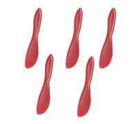 5 Pièces Petit Couteau Beurre, Tartineur Beurre, Couteau Beurre Multi Usages, Couteau Beurre Plastique, Couteaux Beurre Plastique Polyvalents, pour Couper Ou Étaler Le Beurre Et La Confiture (Rouge)