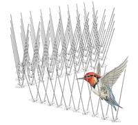5 Pièces Piques Anti-Oiseaux à Pigeons en Acier Inoxydable | Vingt Pointes par Élément, Fixation Sécurisée, Dissuasion sans Produits Chimiques, pour Balcons, Clôtures et Espaces