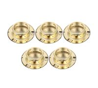 5 Pièces Plaque D'incendie Blanche Ronde en Fer Anneau Convexe | Remplacement Facile, Compatible Têtes de Diffusion Dissimulées, Finition Mate Blanche pour Rénovation D'appartements